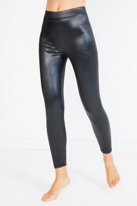 Leather Look Shiny Tights