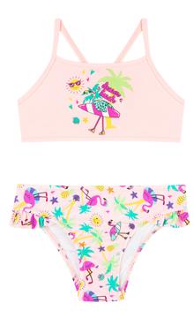 Set Bikini Fetite Flamingo Halter