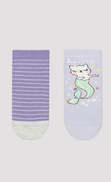 Kitty Mermaid 2in1 Liner Socks