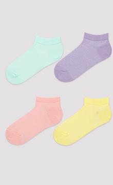 Girls Basic Colorful 4In1 Liner Socks