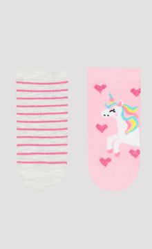 Unicorn Heart 2in1 Liner Socks