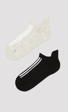 Boys Stripe 2In1 Liner Socks
