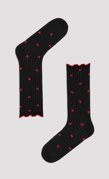 Valentines Black Tiny Desen Socks
