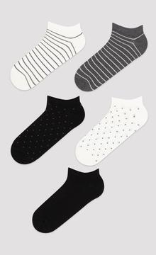 Dot Stripe 5 Pack Socks