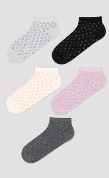 Diamond Dot 5In1 Liner Socks