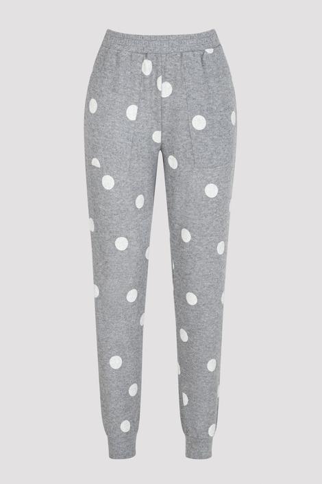 Pantaloni Beanies Dotted Grey Cuff